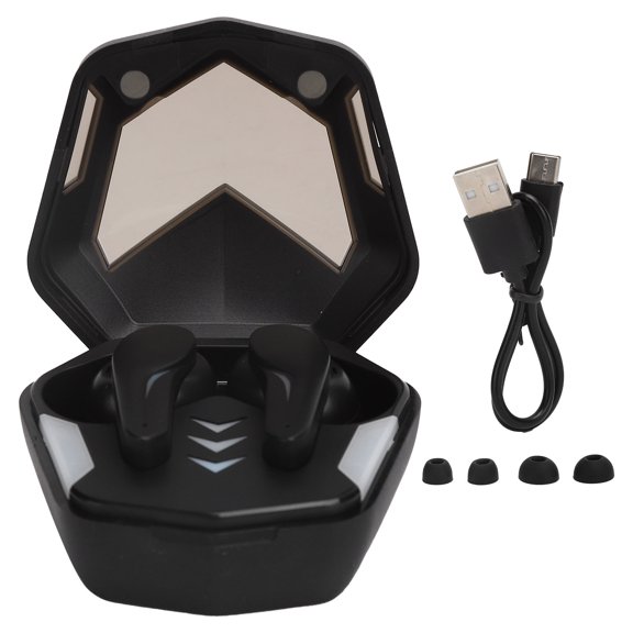 MD188 Bluetooth Gaming Earphone TWS Headphone Noise Canceling with Colorful Breathing LightBlack