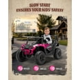 thumbnail image 4 of 12V Kids Ride on Car, Battery Powered Electric UTV Truck with Parent Remote Control, Bluetooth, Music, LED Light, 3 Speeds, Soft Start, Safety Belt, Horn, Ride on Toys for Boy GILR (Pink), 4 of 7