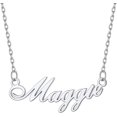 thumbnail image 1 of Personalized Name Necklace, 925 Sterling Silver Nameplate Customized Jewelry Gift, Silver/Gold (with Gift Box), 1 of 5