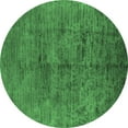 thumbnail image 1 of Ahgly Company Indoor Round Oriental Emerald Green Industrial Area Rugs, 4' Round, 1 of 4