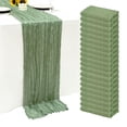 thumbnail image 1 of Juego de 20 tapetes de mesa de estopilla, color verde salvia, 55 x 300 cm, de Seveups, 1 of 9