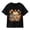 Black-9, variant on Kids' Fall Pumpkin Season Graphic T-Shirt, Autumn Floral Short Sleeve Shirt