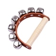 thumbnail image 2 of Hand Jingle Bells Handbell Tambourine Shaker Bells School Desk Ring Bell Percussion Instrument Hand Sleigh Bells, 2 of 6
