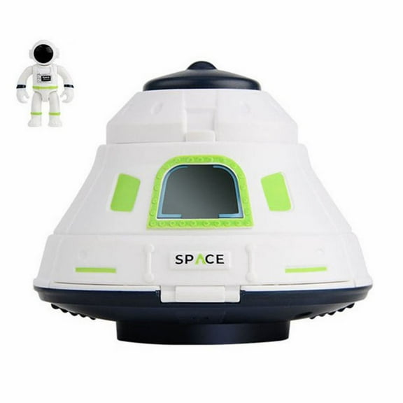 HJJLRH Spaceship Toys Gift for Boys 3-5-8, Space Rocket Astronaut Shuttle Toy Set, Spacecraft Airplane Toys for Kids with Lights & Sound & Astronaut Figures