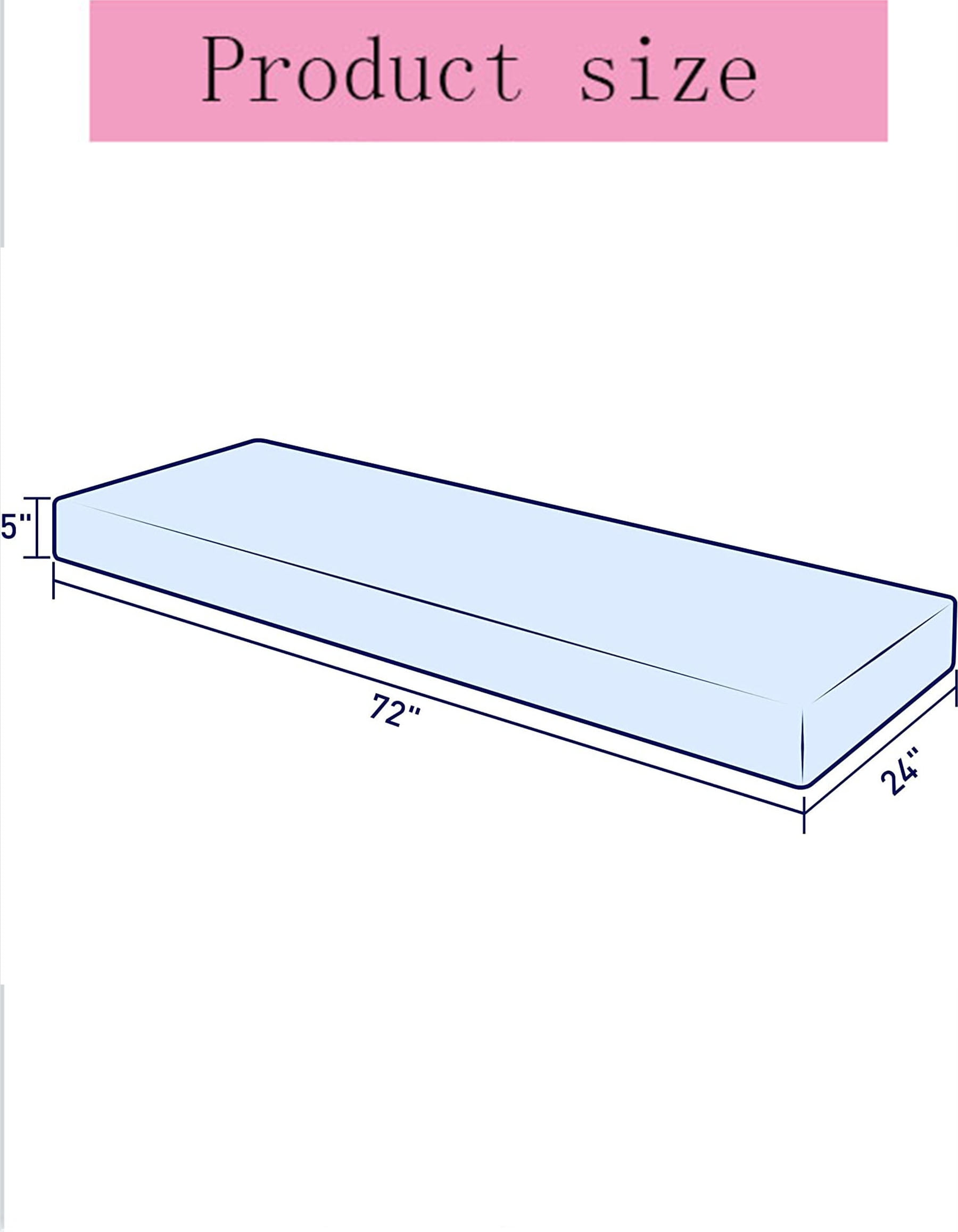 Subrtex RV Foam Premium High Density Cushion Foam, H3×W24×L72