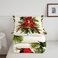 thumbnail image 5 of Erosebridal Lovely Cardinal Animals Twin Comforter Sets,Vintage Floral Plant Bedding Set,Cream Red,Christmas Reversible,2-Piece,1 Comforter and 1 Pillowcase, 5 of 7