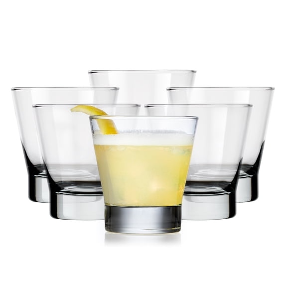Libbey Bar Essentials Double Old Fashioned Glasses,10.5oz, Clear Drinking Glasses Set of 6, Modern Rocks Glass Set for Special and Everyday Use