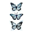 thumbnail image 2 of Scarvey, Emma 15x18 White Modern Wood Framed Museum Art Print Titled - Blue Butterfly Trio I, 2 of 4