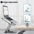 thumbnail image 3 of Support pour Ordinateur Portable pour Bureau, Support d'Ordinateur Réglable avec Base Rotative à 360°, Rehausseur Ergonomique pour Travail Collaboratif, Support Pliable et Portable, Convient à Tous les Ordinateurs Portables de 10-17 Pouces, 3 of 5