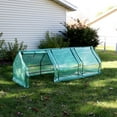 thumbnail image 3 of Sunnydaze 2' x 8' x 3' Outdoor Portable Mini Cloche Greenhouse, Green Cover, 3 of 11
