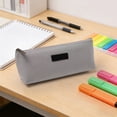 thumbnail image 4 of Estuche De Lona Para Lápices Estuche para lápices de lona de color liso, caja de papelería con gran capacidad para estudiantes y profesionales (gris) Rkxzt, 4 of 9