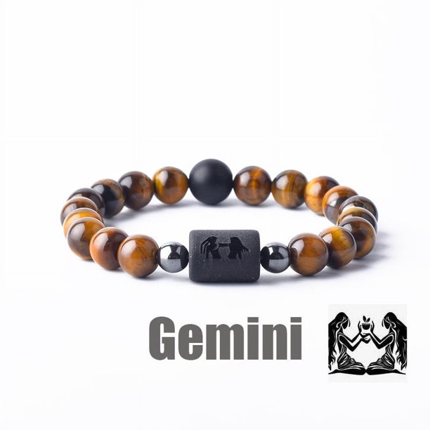 Pulsera con signo del zodiaco para hombre, brazaletes de 12 constelaciones, pulsera Gemini Virgo Leo Libra, pulsera de regalo de amistad para mujer en la mano