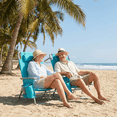thumbnail image 3 of TLSUNNY 2 Pcs Backpack Foldable Camping Beach Chair, W/ Adjustable Backrest, Cup Holders, Cooler, Storage Bag, for Tanning, 3 of 12