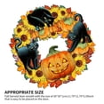 thumbnail image 4 of Bearachild Guirnalda de la puerta de la cosecha de otoño con el ornamento decorativo de la calabaza de la puerta del gato negro Señal de la puerta de Kits de decoración para fiestas Bearachild HA013457-00, 4 of 6