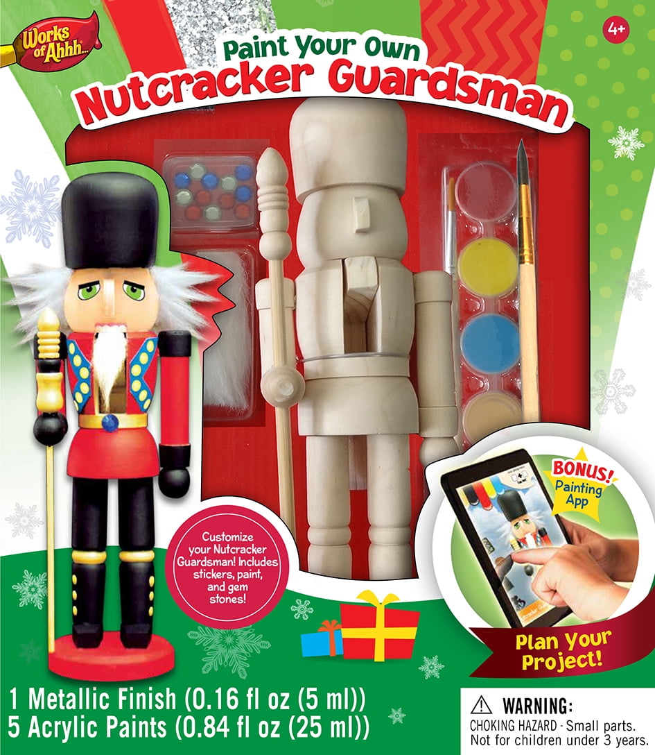 MasterPieces Works of Ahhh?Nutcracker Guardsman Holiday Wood Paint Kit