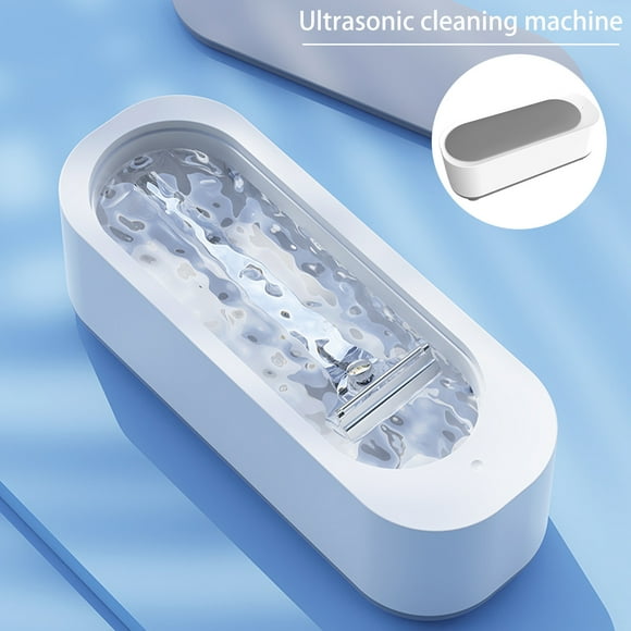 Yous Auto Portable Ultrasonic Jewelry Cleaner 300ML Professional Ultrasonic Cleaner Machine for Glasses Jewelry Rings Necklaces Coin Watches Dentures (White Gray)