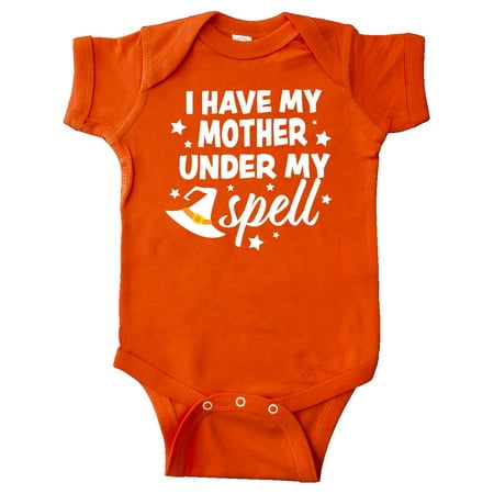 

Inktastic I Have My Mother Under My Spell with Cute Witch Hat Gift Baby Boy or Baby Girl Bodysuit