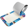 thumbnail image 2 of Square 2Pack PU Leather Cup Cake Cruise Luggage Tag with Privacy Cover and Name ID Tag for Travel Handbags Backpacks Luggage Tags, 2 of 6
