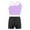 Lavender&Black, variant on Alvivi Girls Sports Outfit Crop Tank Top with Shorts Set Tracksuit 2Pcs Gymnastic Dancewear Sportswear Swimwear Royal Blue 10