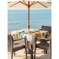 thumbnail image 2 of Outdoor Tablecloth with Umbrella Hole and Zipper, Green Orange Pumpkins Fall Square Table Cloth 54x54 Inch Waterproof Tablecloth, Thanksgiving Vintage Sunflower Picnic Table Cover for Patio Camping, 2 of 7