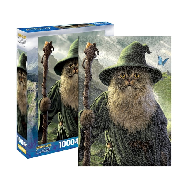 Puzzle AQUARIUS El señor de los gatos Catdalf 1000 piezas