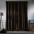 thumbnail image 3 of 3S Brother's Extra Long Room Darkening 252" Length Faux Velvet Dark Brown Curtain Drapes - Hanging Back Tab 5-25 Feet Custom Made ( 1 Panel ) - Made in Turkey (52"Wx252"L), 3 of 5