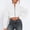 White, variant on Chaoheng Pullover Sweaters for Women Women's Solid Color Cropped Hoodie,Long Sleeve Ribbed Cuff Crop Top,Casual Streetwear Fall Fashion