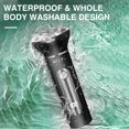 thumbnail image 5 of Electric Shaver Razor Cordless Beard Trimmer for Men Nose Hair Trimmer 3 in 1 Trimmer Grooming Kit Plus 1 Facial Cleansing Brush Waterproof USB Rechargeable Dry Wet, 5 of 6
