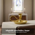 thumbnail image 4 of Abbraccia Portavelas de metal plateado, candelabro retro europeo, bodas, oración y accesorio para fotos, 4 of 6
