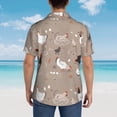 thumbnail image 3 of Lsque Chicken pattern Hawaiian Shirt for Men, Unisex Summer Beach Casual Short Sleeve Button Down Shirts-Large, 3 of 9