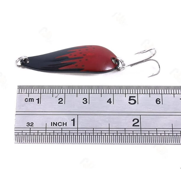 Fishing Spoons Metal Lures Kit, Spinner Bait with Treble Hooks for
