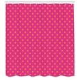 thumbnail image 3 of Pink and Orange Shower Curtain, Warm Colored Polka Dots Pattern Traditional Design Abstract Shapes, Fabric Bathroom Set with Hooks, 69W X 84L Inches Extra Long, Pink and Orange, by Ambesonne, 3 of 3