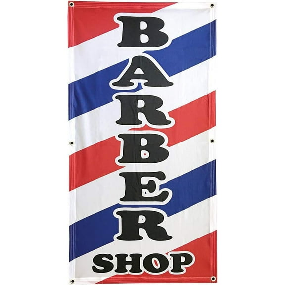 Ft Barber Shop Banner Sign Vertical Fabric wb