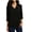 Noir, variante sur Hauts pour Femmes à Manches 3/4 à Col en V Tunique Décontractée Blouse Chemise Ample