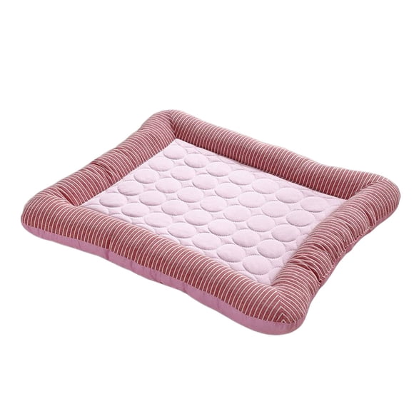Greeniant Perro plegable refrigeración transpirable cómoda estera algodón almohadilla lavable multifuncional ropa de cama hogar verano dormir Suministros para perros Rosa S Greeniant PT004771-04