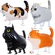 thumbnail image 1 of Paquete de 4 globos Walking Cat para decoración de fiestas de cumpleaños infantiles, 1 of 7