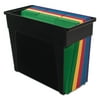 Advantus Desktop File Box, Plastic, 5 1/2 x 13 x 9 5/8, Black, Letter