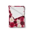 thumbnail image 2 of Maroon Soft Flannel Fleece Throw Blanket, Repeating Colorful Arrangement Blossoming Dahlia Flowers Illustration, Cozy Plush for Indoor and Outdoor Use, 50" x 70", Maroon Pale Peach Rose, by Ambesonne, 2 of 6