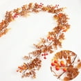 thumbnail image 6 of sruoe Halloween Garland, Artificial Garland Rattan, Artificial Maple Leaf Vine, Hanging Maple Leaf Garland, Fall Garland, Thanksgiving Party Wall Decor, Garlands for Door Home Party Fireplace Decor, 6 of 7