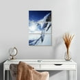 thumbnail image 2 of Elephant Stock Mountain Ledge Skiing Wall Art - Vertical Multi Panel Canvas - Living Room Wall Decor - Sports Multi Panel - Blue And White Decor - 14" x 23", 2 of 4