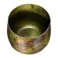 thumbnail image 4 of Bloomingville Various Round Metal Planters with Oxidized Finish, Green, Set of 2, 4 of 4