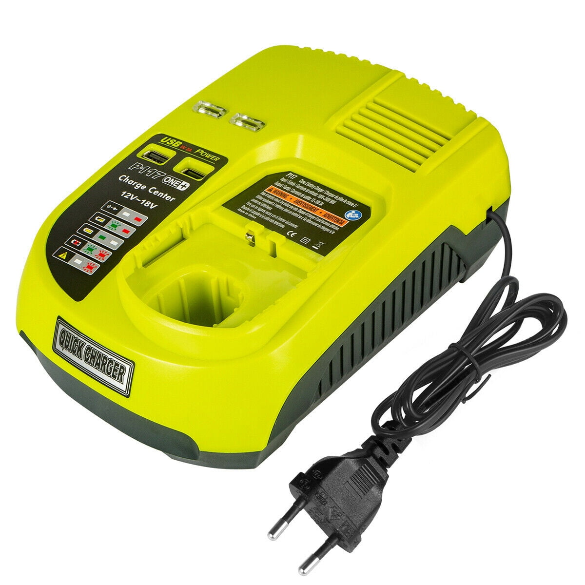 for Ryobi Battery P117 3A Li-ion And Ni-MH/NI-CD Rechargeable Battery  Charger for Ryobi 12-18V Battery P100 P103 P107 P108 BPL1820 BPP1820 EU  Plug