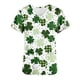 thumbnail image 3 of Fiudx Tops para Mujer Blusa de Manga Corta con Cuello En V para Mujer, Blusa con Bolsillos Estampados para El Día de San Patricio, Enfermería, 3 of 4