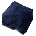 thumbnail image 3 of BIRDROCK HOME Internet's Best Plush Throw Blankets | Navy (Blue) | Ultra Soft Couch Blanket | Light Weight Sofa Throw | 100% Microfiber Polyester | Easy Travel | King Bed | 108 x 90, 3 of 4