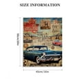 thumbnail image 3 of BCIIG Route 66 Sign Cars Map Fine Art Aesthetic Poster & Print for Wall Decor in Classroom Kitchen Office Farmhouse Bathroom, Canvas Living Room Bedroom Home Office Wall Art Painting 16x20 in, 3 of 5