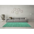 thumbnail image 3 of Ahgly Company Indoor Square Abstract Turquoise Blue Modern Area Rugs, 3' Square, 3 of 4