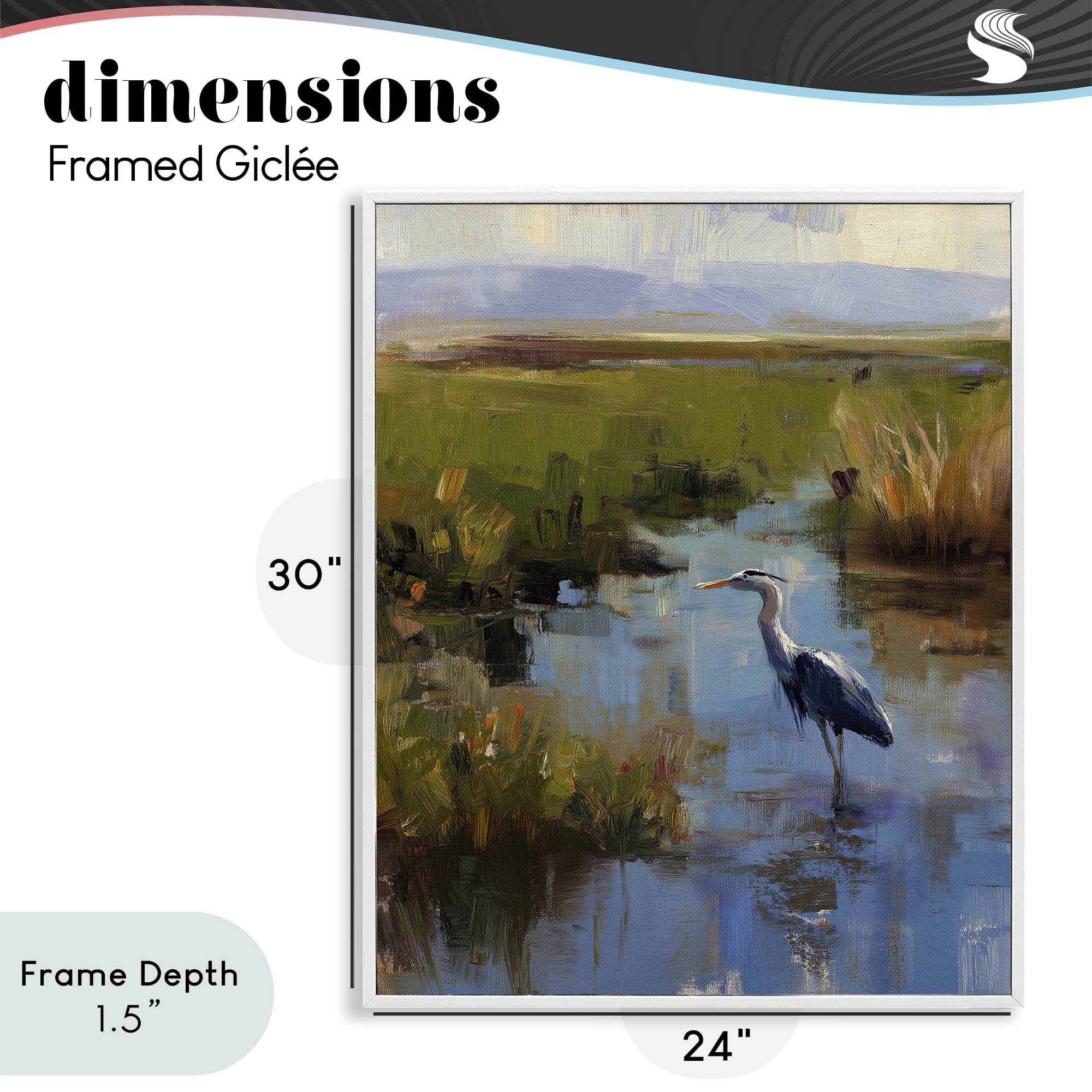 Stupell Industries Bird Among The Reeds White Framed Giclee Art, design by Svetlana Aleynikova