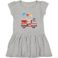thumbnail image 3 of Inktastic Valentine's Day Fire Truck with Hearts Girls Toddler Dress, 3 of 5
