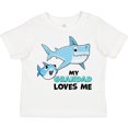 thumbnail image 3 of Inktastic My Grandad Loves Me with Cute Sharks Boys or Girls Toddler T-Shirt, 3 of 5