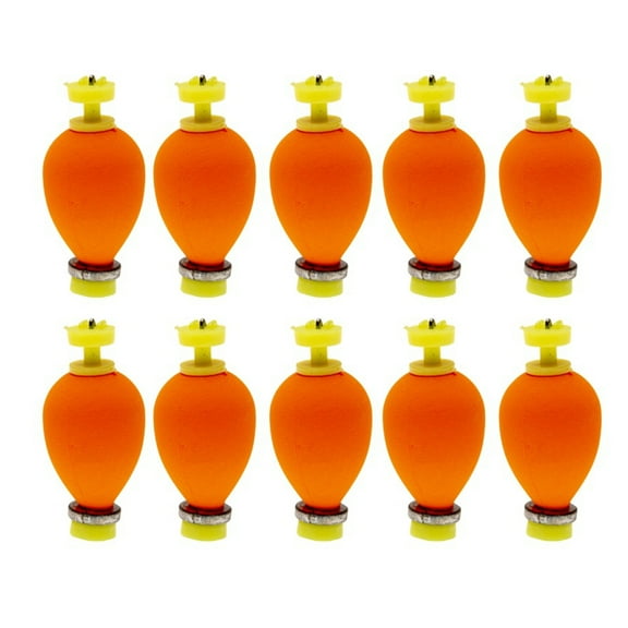 Hyasfey 10/16Pcs EPS Foam Fishing Float with Weights Long Casting Lightweight High Visibility Buoyancy Ball Buoy Bobber Float Saltwater Freshwater Fishing Accessories